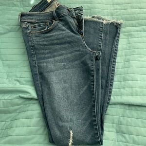 Abercrombie & Fitch Blue Ankle Cropped Jeans